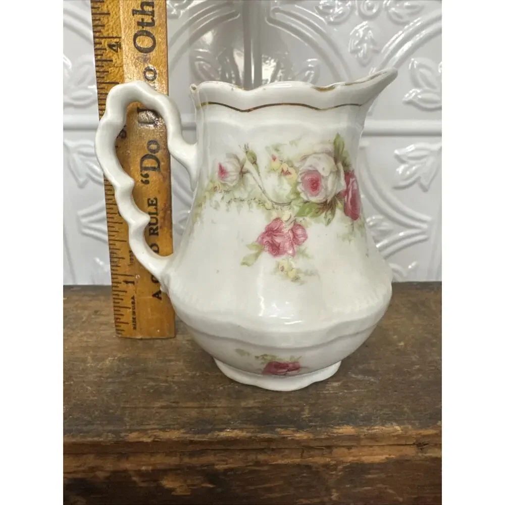 ORLEANS Z.S. & CO Bavaria Creamer Delicate Pink Rose ANTIQUE EXCELLENT